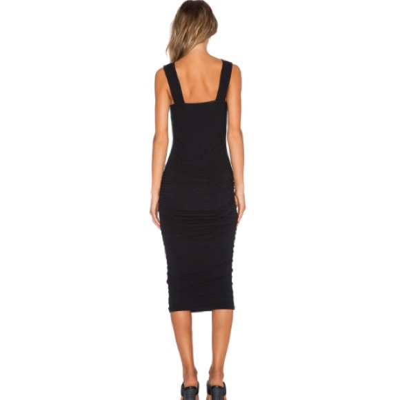 James Perse Black Ruched Tank Dress 4 US 12 - Picture 2 of 2